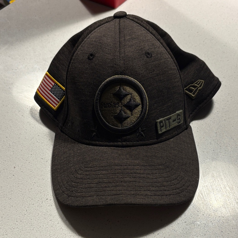 Steelers Pittsburgh New Era Black Cap with Embroidered Patches